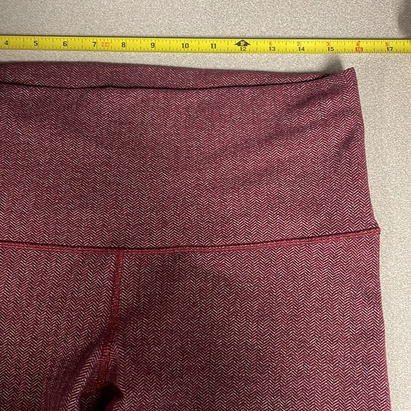 Lululemon Wunder Under High Rise Heathered Herringbone Bordeaux Drama leggings - Picture 6 of 8